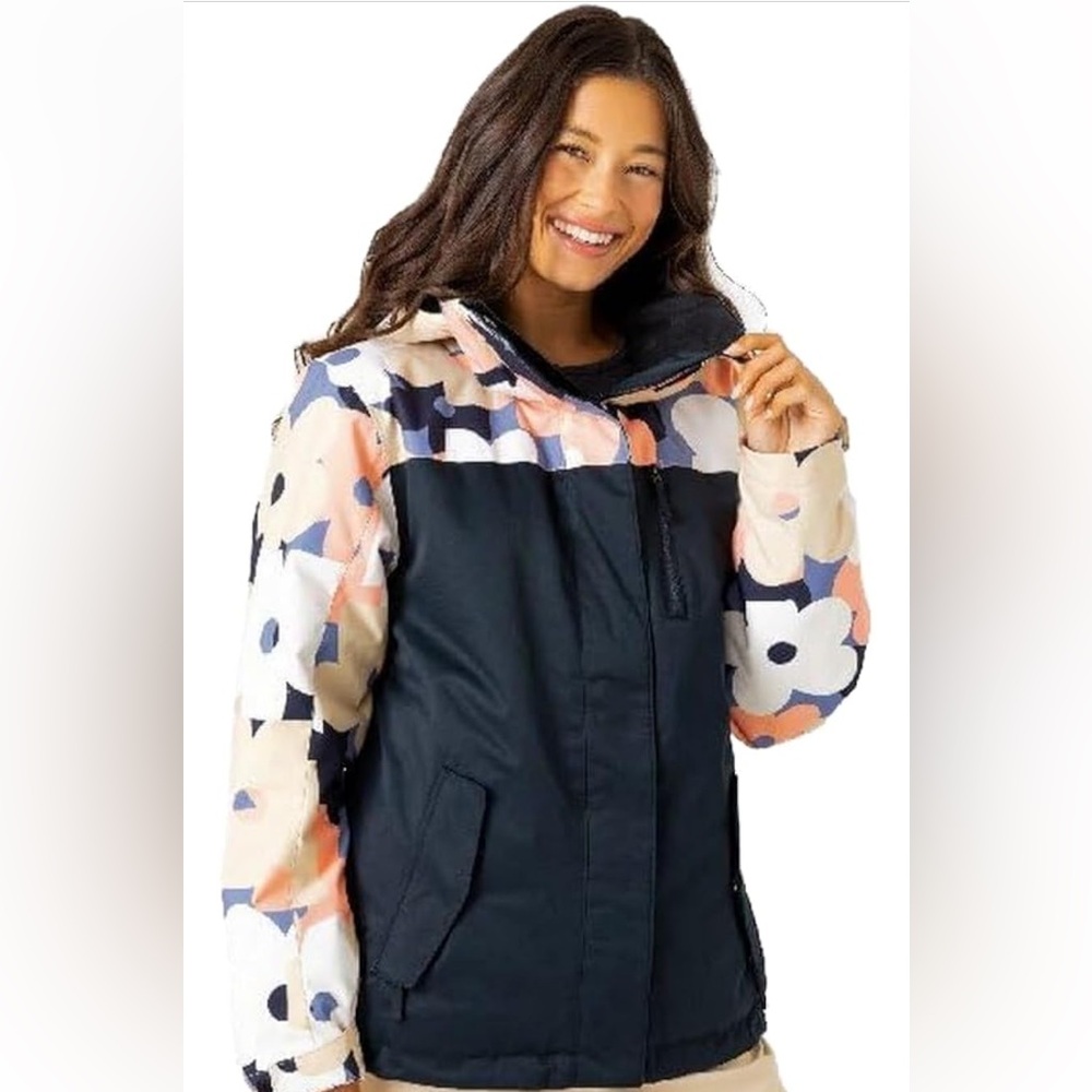 Roxy Women's Jetty Block Insulated Ski Jacket - Wild Wind Prima Floral color